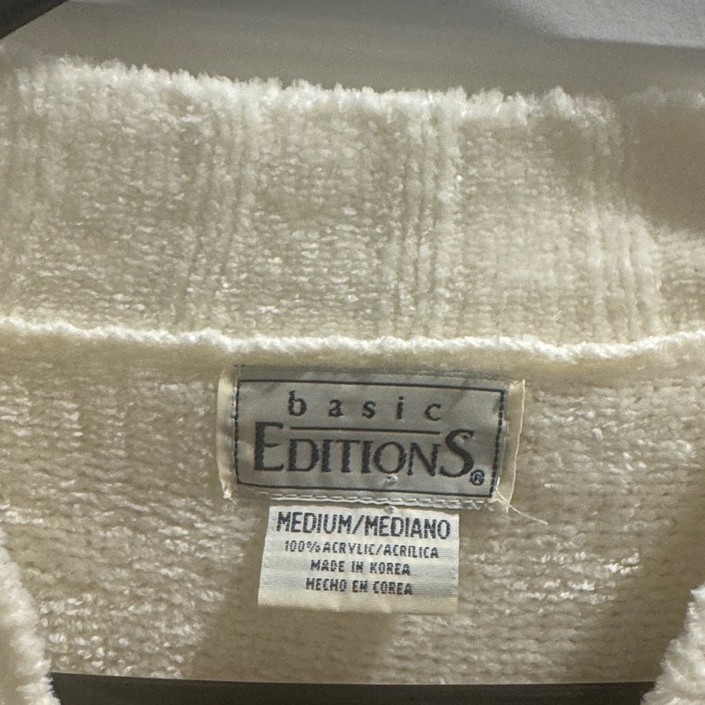 Vintage Basic Editions Soft Cream Turtleneck Swea… - image 2